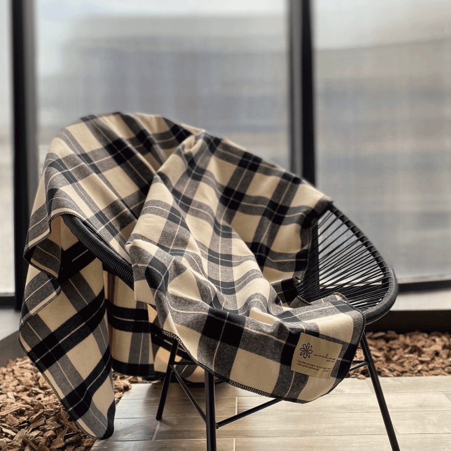 CHECK833 經典格紋美麗諾羊毛毯(小)