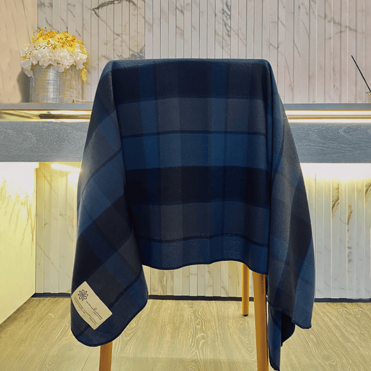 CHECK749 經典格紋美麗諾羊毛毯(小)