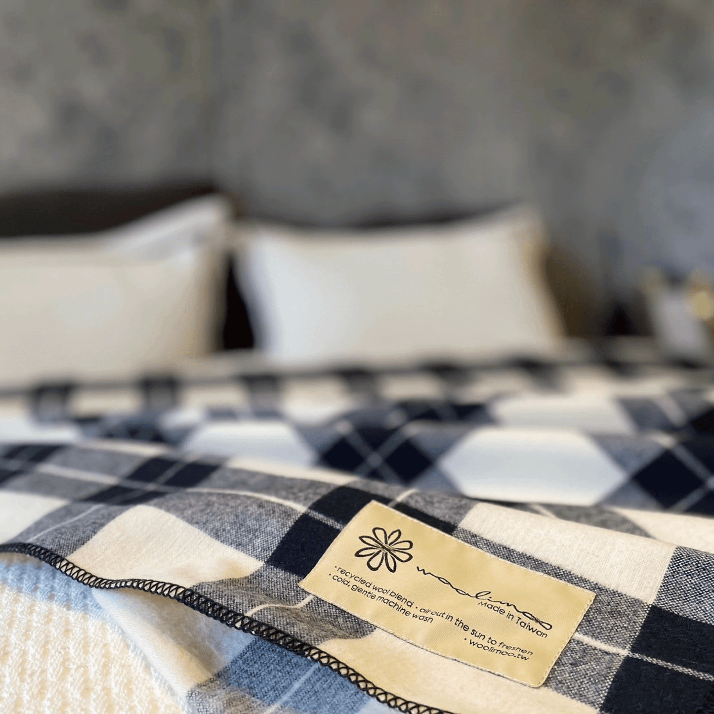 CHECK833 經典格紋美麗諾羊毛毯(大)