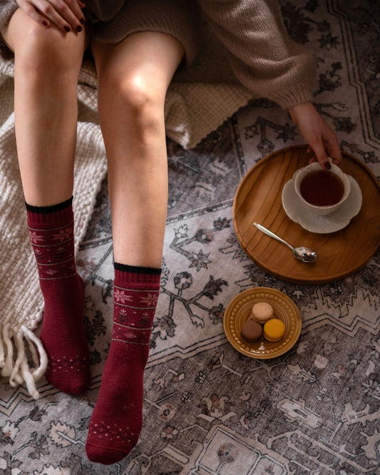 Classic relaxed alpaca wool 機能羊駝毛襪