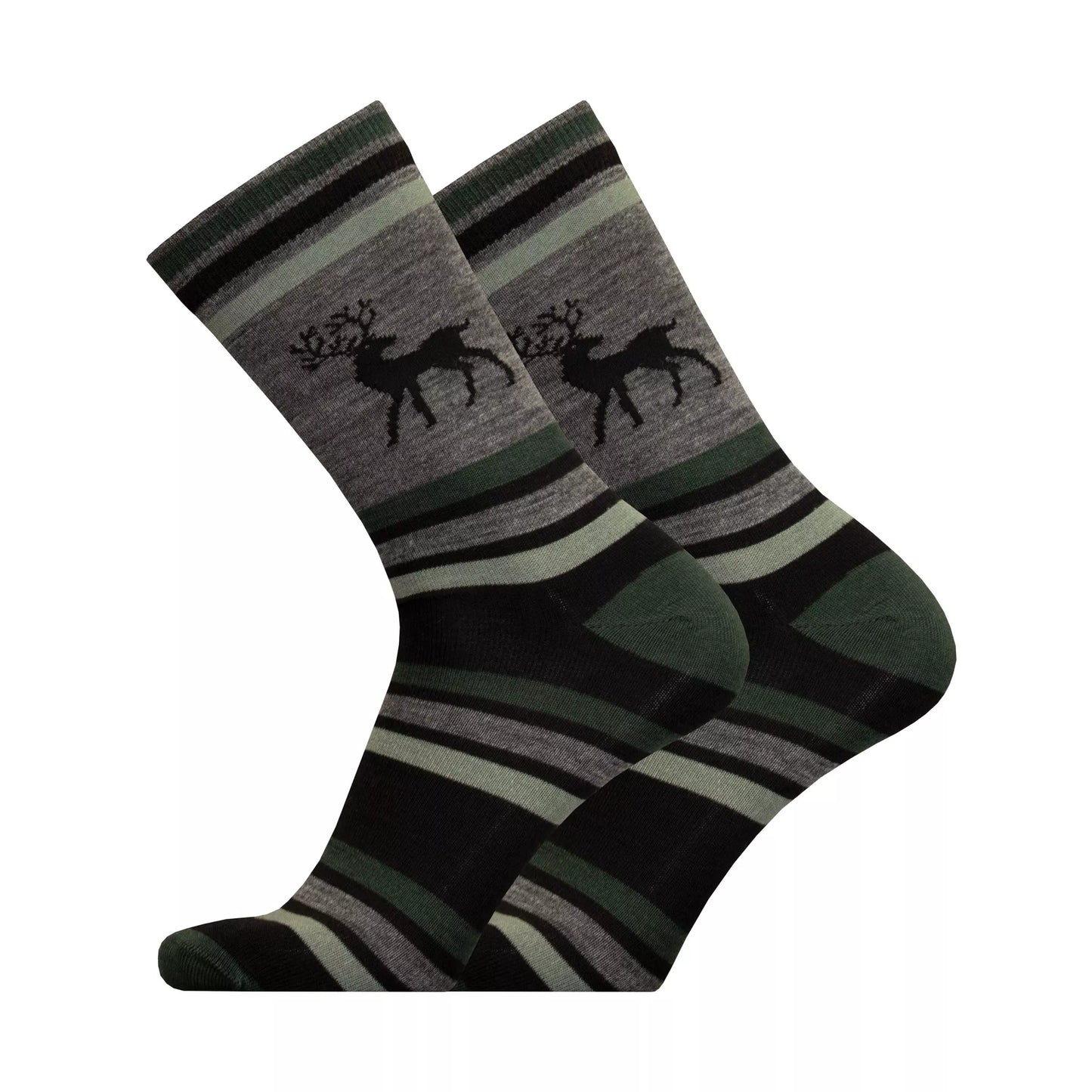 Deer - merino wool sock-Green