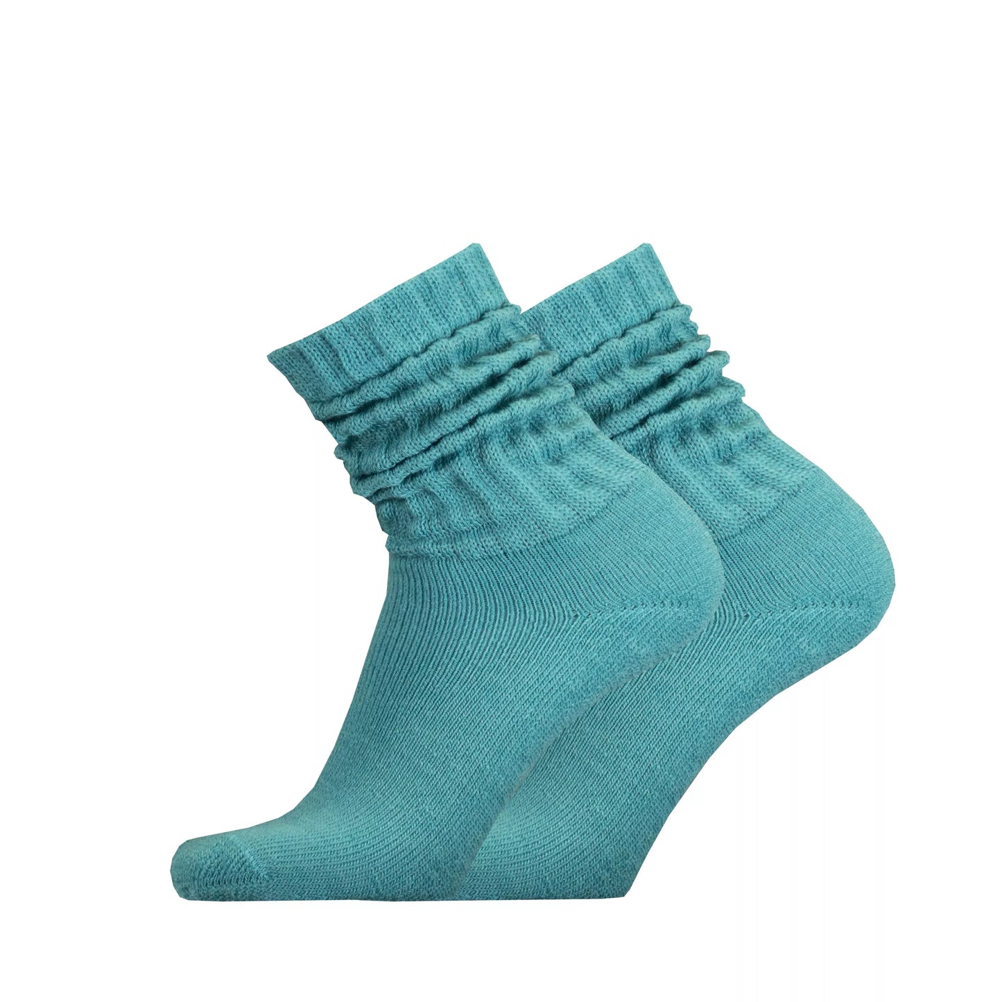 Lamu soft and thick merino wool terry sock-Turquoise