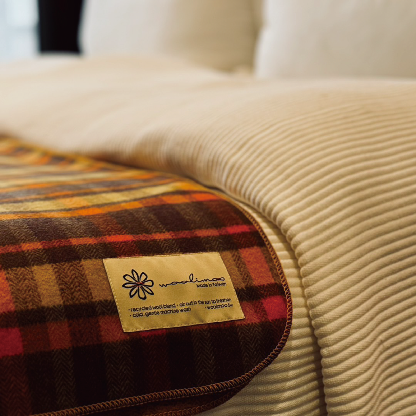 CHECK645 經典格紋美麗諾羊毛毯(大)