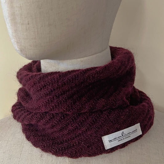 Apricity Mohair Merino neck warmer 脖圍 (酒紅)