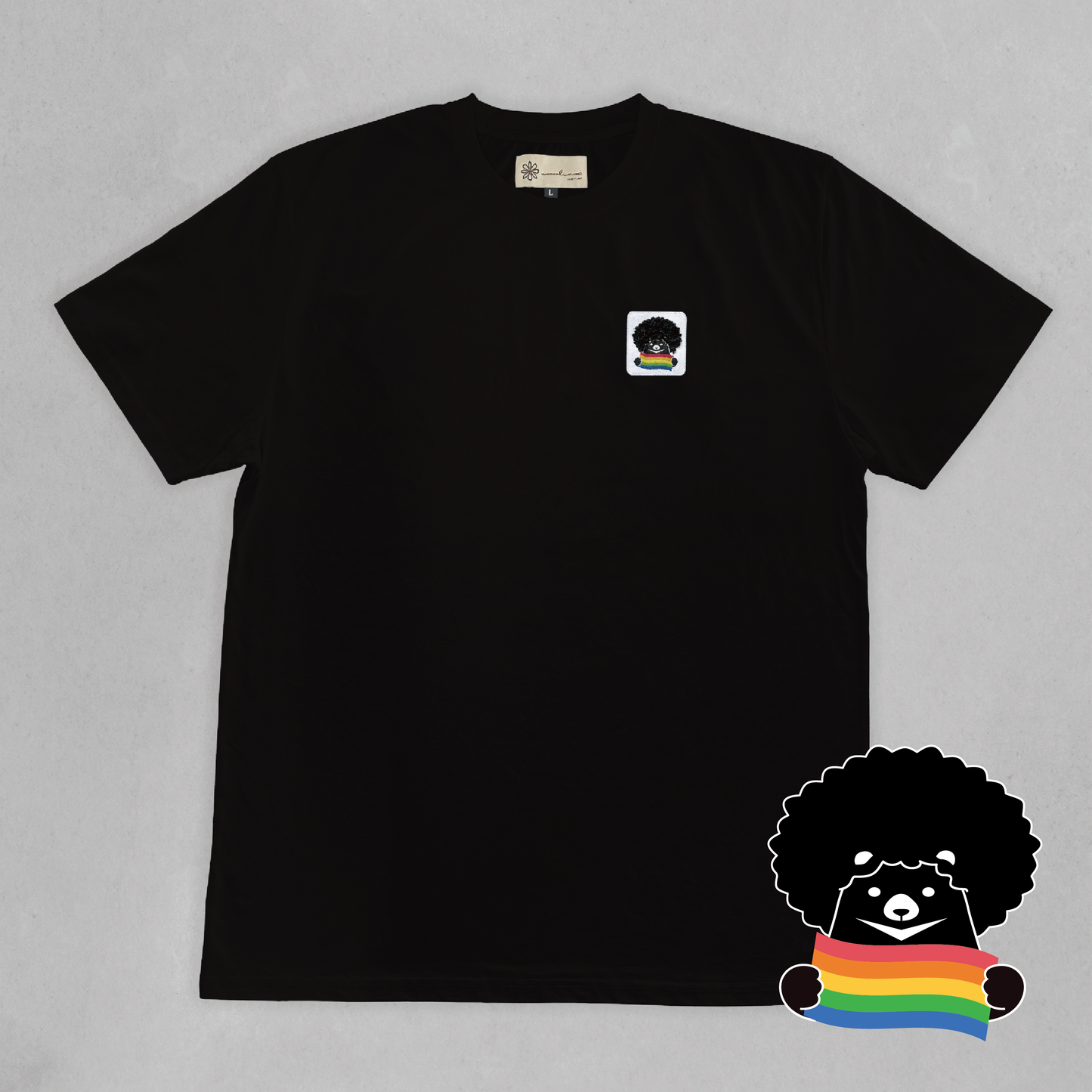 Woo Tee 重磅SIRO純棉Tee(臺灣黑熊彩虹旗)