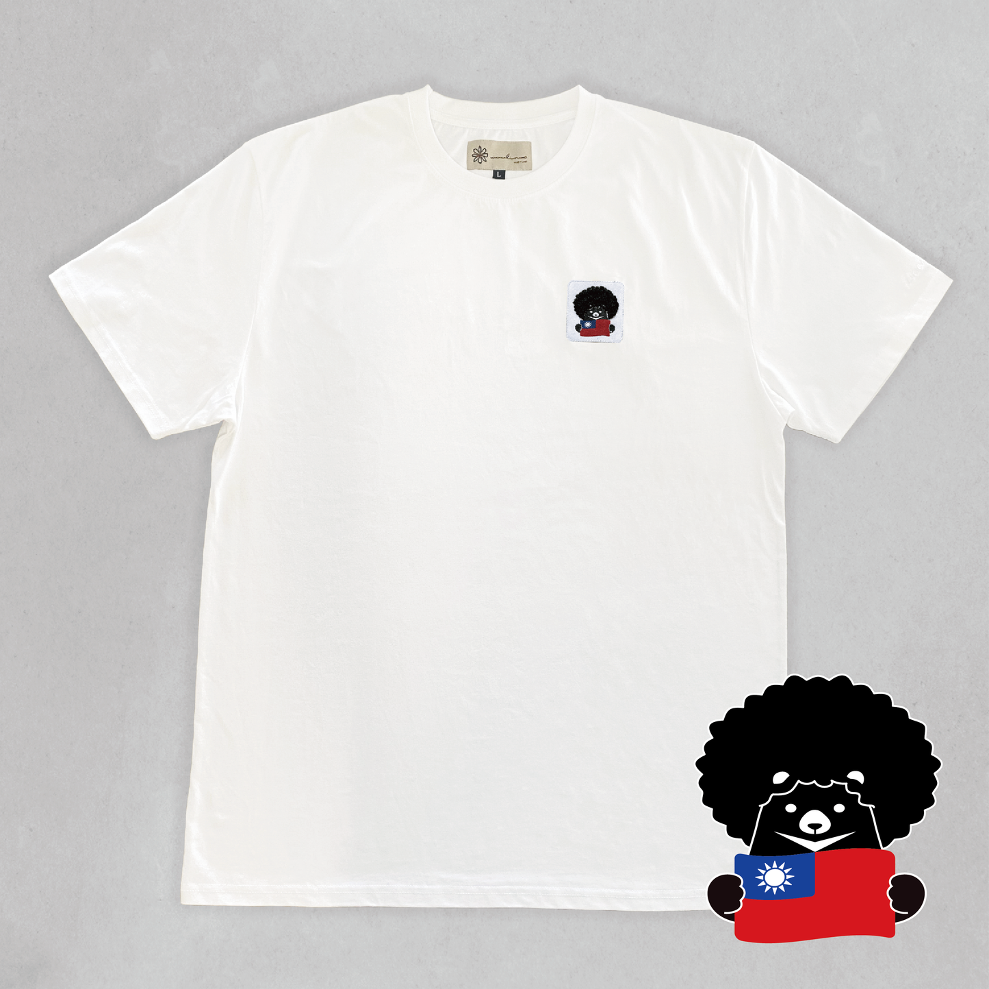 Woo Tee 重磅SIRO純棉Tee(臺灣黑熊國旗)