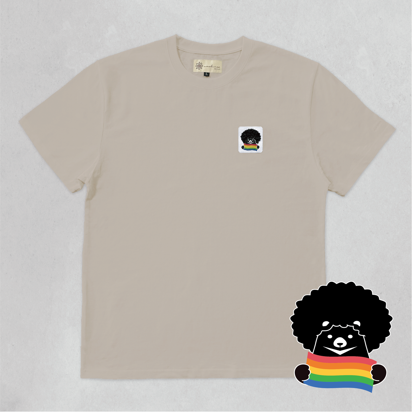 Woo Tee 重磅SIRO純棉Tee(臺灣黑熊彩虹旗)