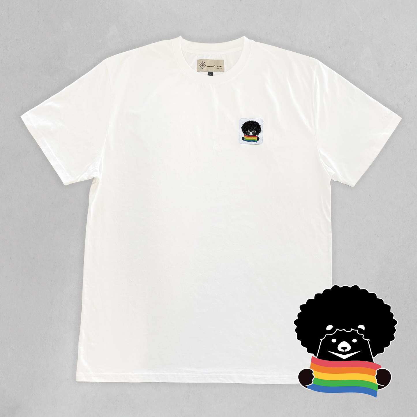 Woo Tee 重磅SIRO純棉Tee(臺灣黑熊彩虹旗)