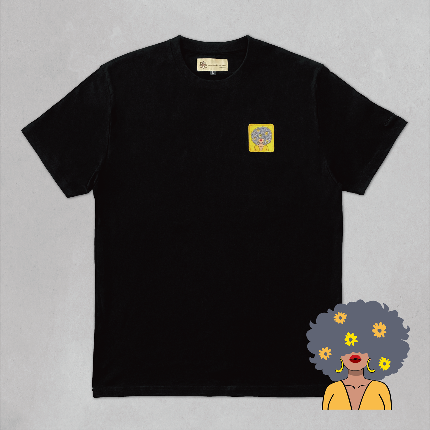Woo Tee 重磅SIRO純棉Tee(爆炸頭黃)