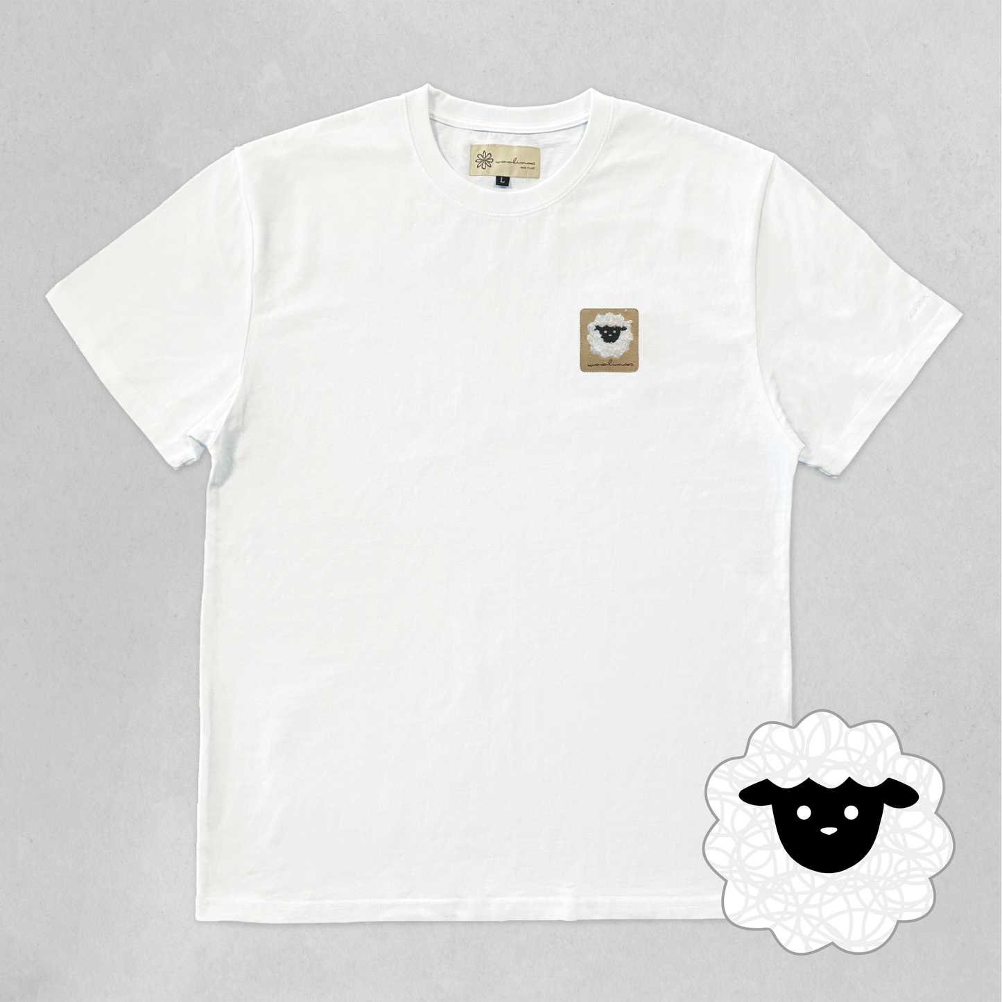 Woo Tee 重磅SIRO純棉Tee(白色羊)