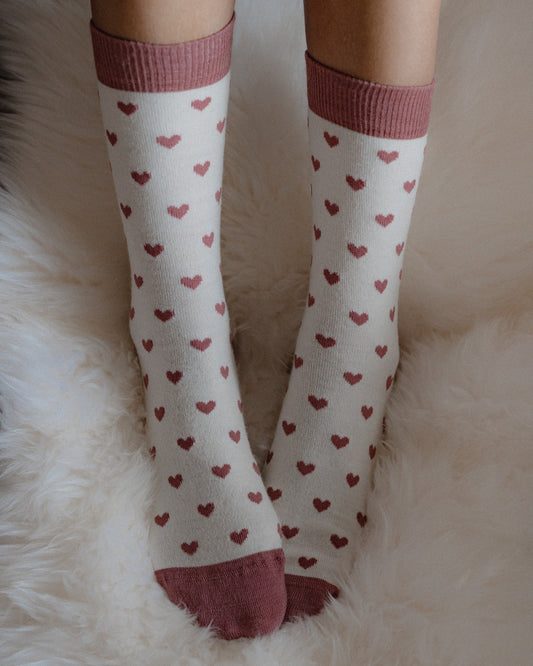 Pikkusydämet merino wool 美麗諾羊毛襪