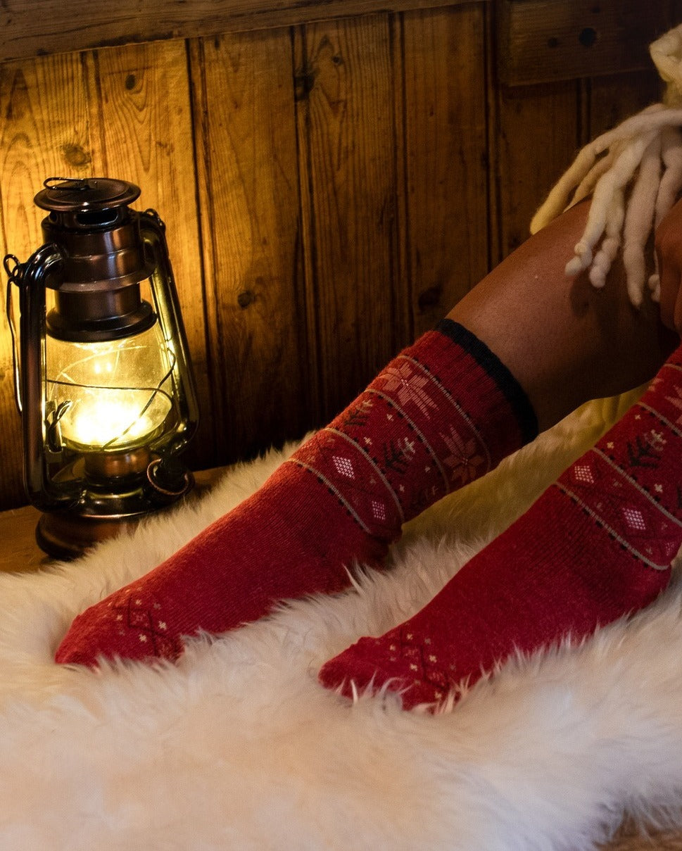 Classic relaxed alpaca wool 機能羊駝毛襪