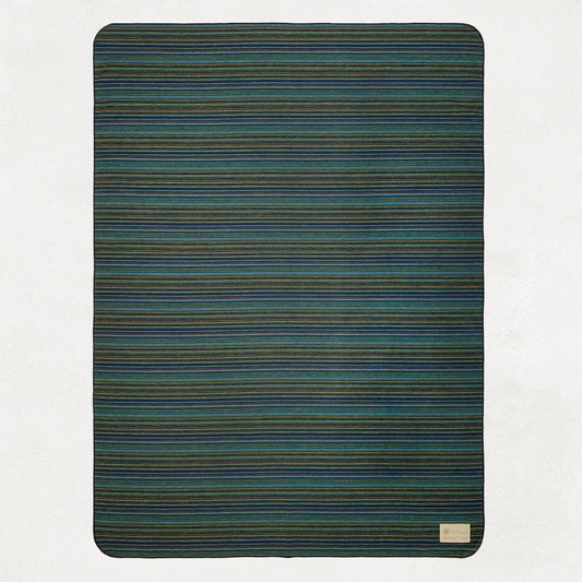 Stripe005  經典條紋美麗諾羊毛毯（大）