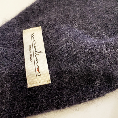 Apricity Alpaca Merino bias neckerchief 斜角小領巾（墨黑）