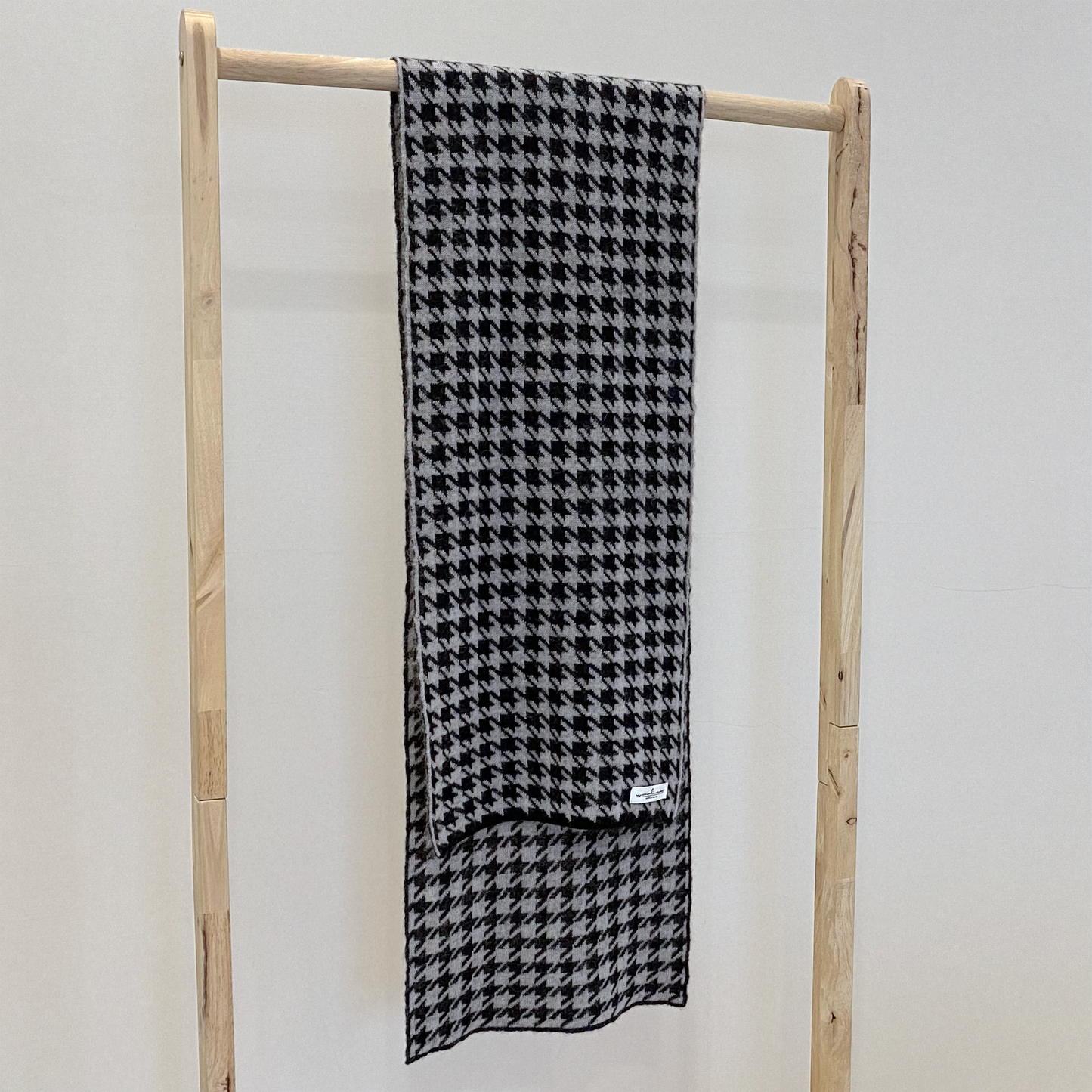 Apricity Alpaca Merino houndstooth scarf 千鳥格圍巾（大格紋）