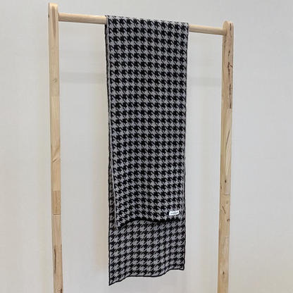 Apricity Alpaca Merino houndstooth scarf 千鳥格圍巾（大格紋）