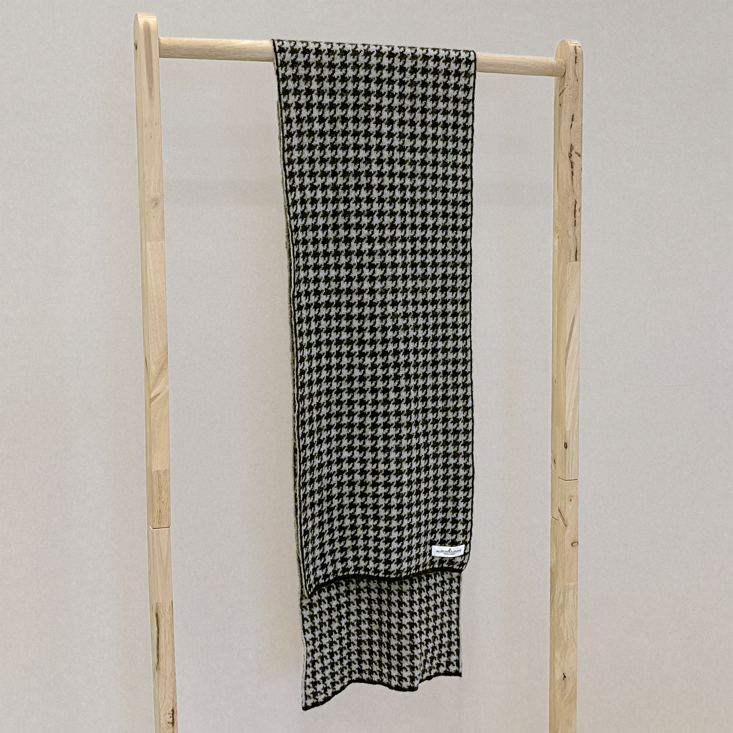 Apricity Alpaca Merino houndstooth scarf 千鳥格圍巾（小格紋）