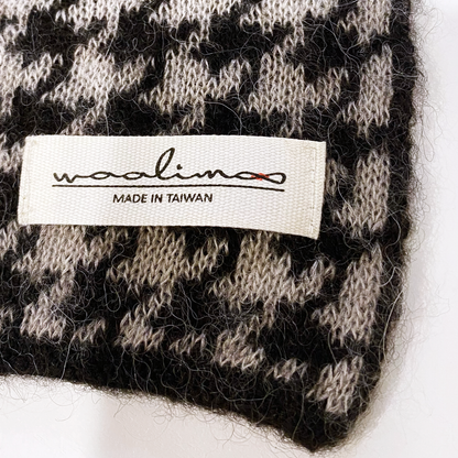 Apricity Alpaca Merino houndstooth scarf 千鳥格圍巾（小格紋）