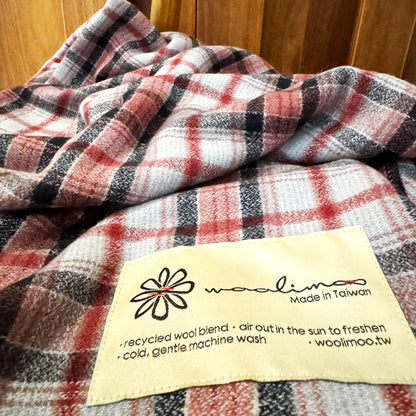 CHECK370 經典格紋美麗諾羊毛毯（大）