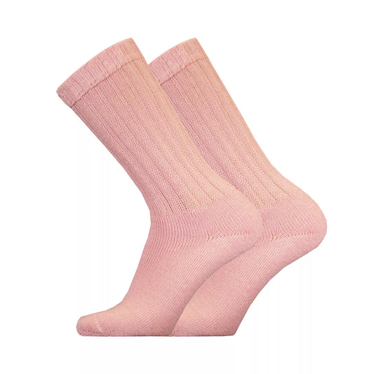 Lamu soft and thick merino wool terry sock-light red