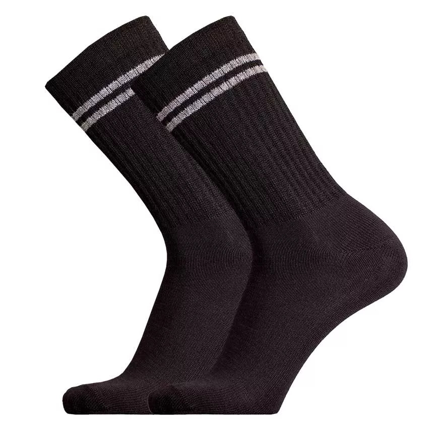 SA M05 merino wool smooth weave multilayer baseline sock-black