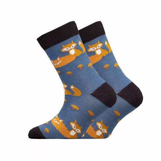Suoajassa merino wool pattern sock-seaport blue