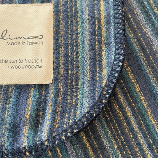 Stripe005 經典條紋美麗諾羊毛毯（小）