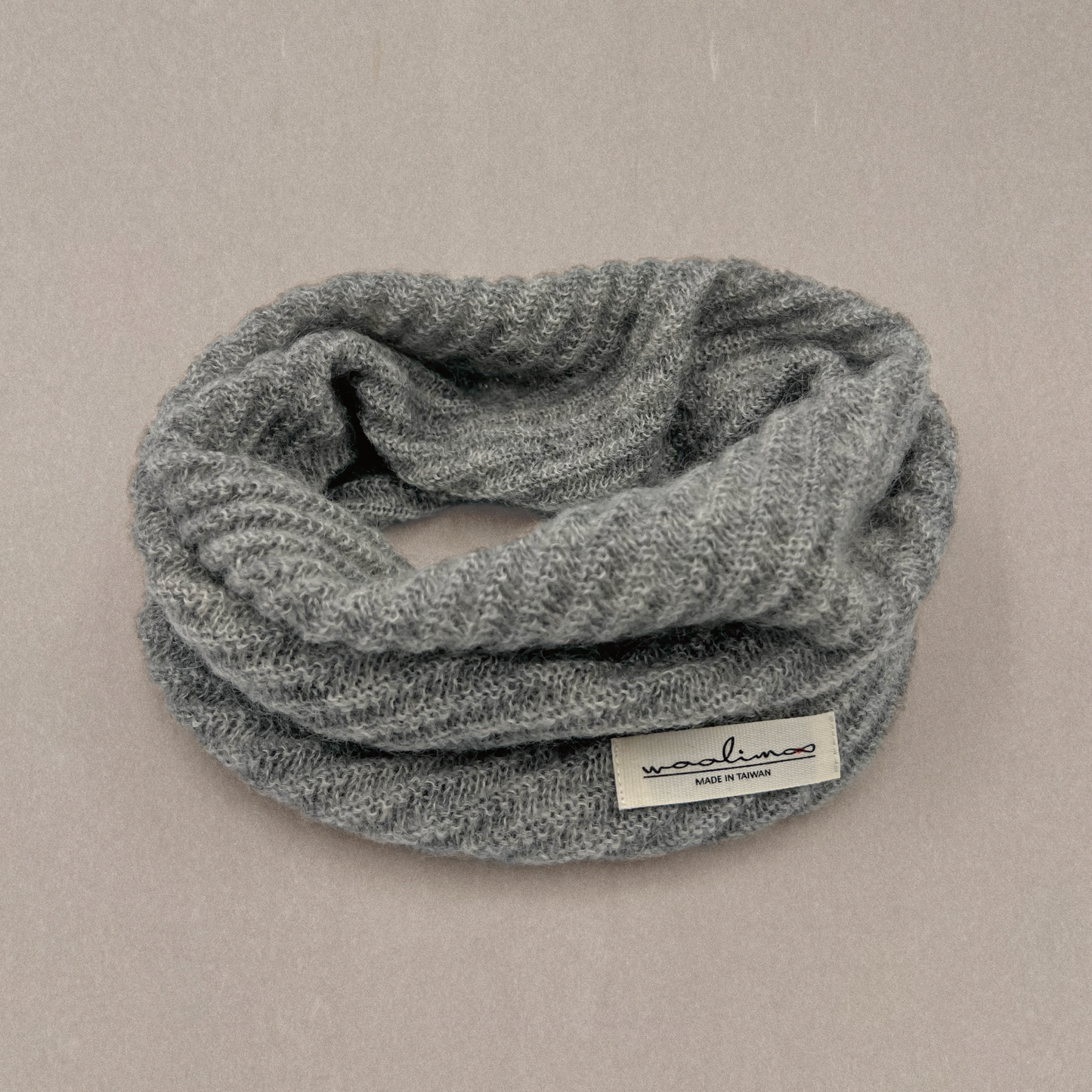 Apricity Mohair Merino neck warmer 脖圍 （珍珠灰）