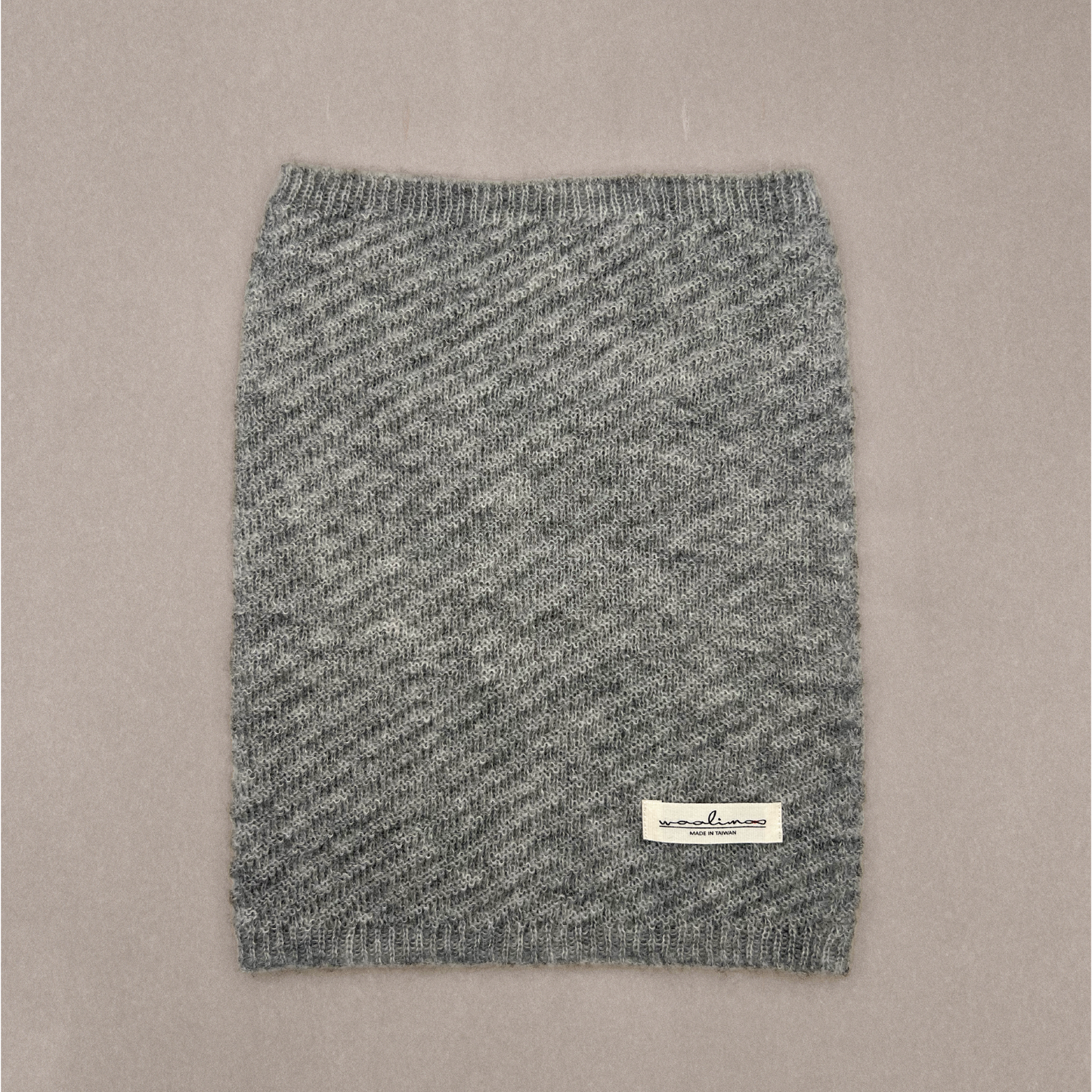 Apricity Mohair Merino neck warmer 脖圍 （珍珠灰）