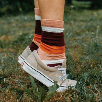 Suojassa merino wool striped sock