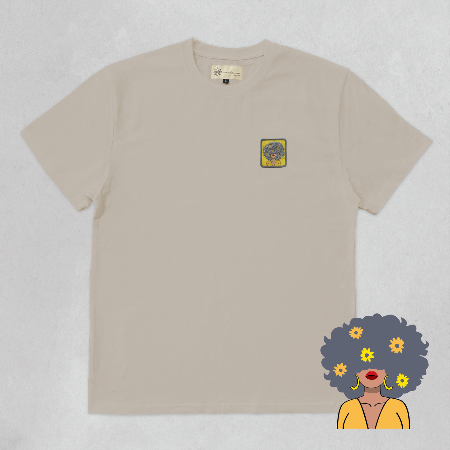 Woo Tee 重磅SIRO純棉Tee（爆炸頭灰）