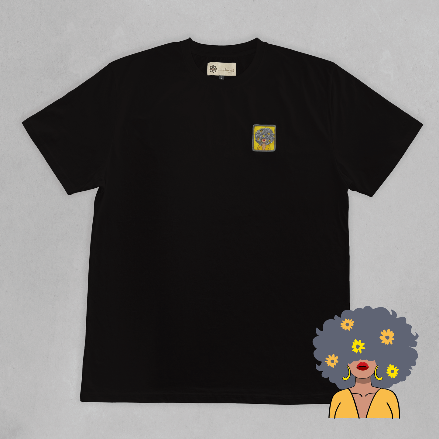Woo Tee 重磅SIRO純棉Tee（爆炸頭灰）